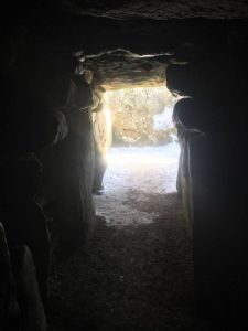 Looking out from inside the barrow