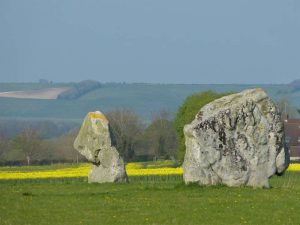 The two remaining stones of the Beckhampton Avenue