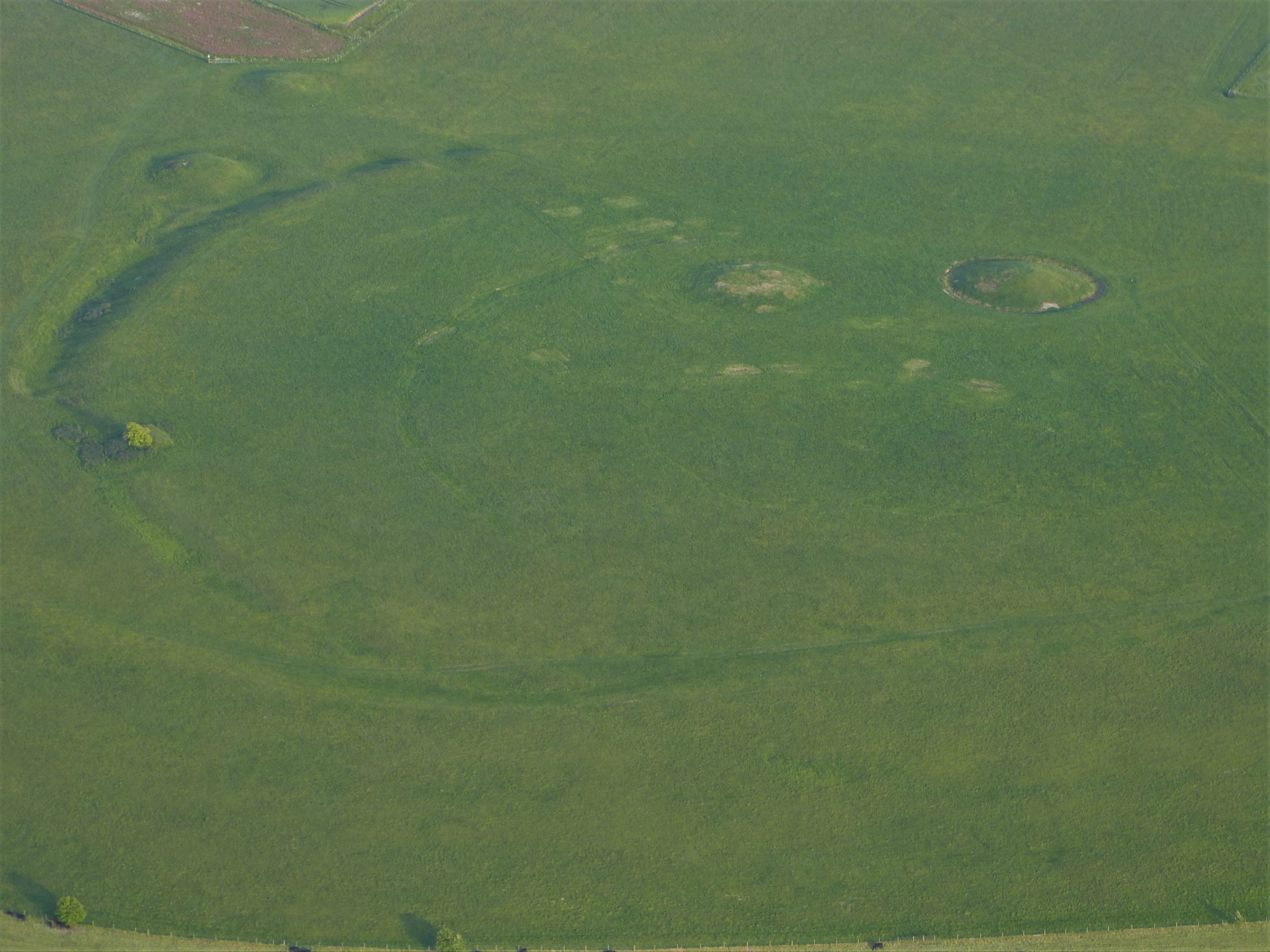 Windmill Hill causewayed enclosure from the air